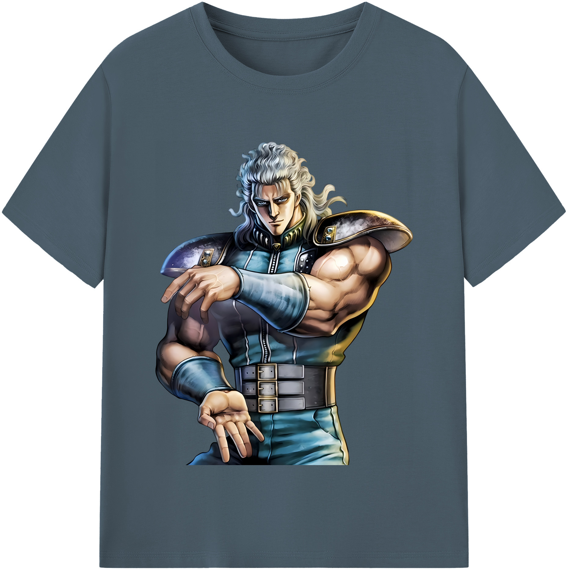 （画像用） 北斗の拳 Fist of the North Star 綿100％半袖Tシャツ（フロントプリント）